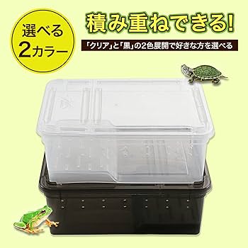 Amazon | feedbase 爬虫類 両生類 昆虫 飼育 2WAY プラスチック